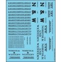 Railroad Decal Set -- Norfolk & Western Roadname Set (black), HO, Tichy Train Group 10431N