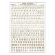 Dry Transfer Alphabet & Numbers - Script/Old English -- Gold, All Scales, Woodland Scenics 757