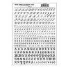 Dry Transfer Alphabet & Numbers - Script/Old English -- Black, All Scales, Woodland Scenics 755