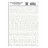 Dry Transfer Numbers Only - 45 Degree USA Gothic (Military Style) -- White, All Scales, Woodland Scenics 747