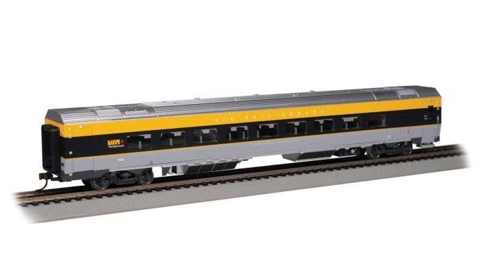 Siemens Venture Coach - VIA Version - Ready to Run -- VIA Rail Canada 2700 (gray, black, yellow), HO, Bachmann Industries 74508