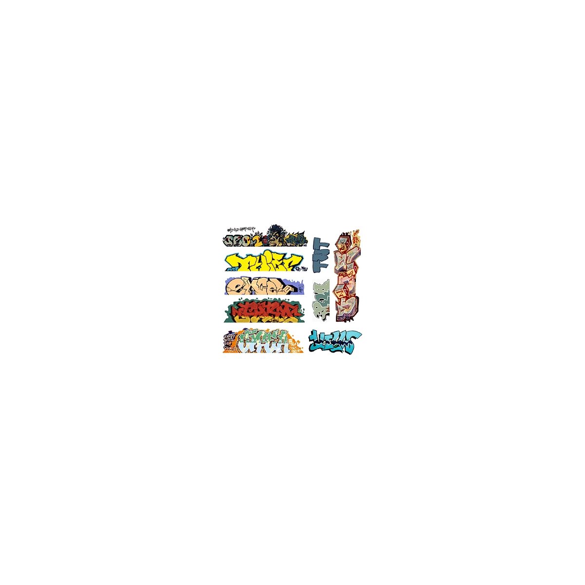 Mega Set Modern `Tagger` Graffiti Decals -- 6 pkg(9), N, Blair Line 1249