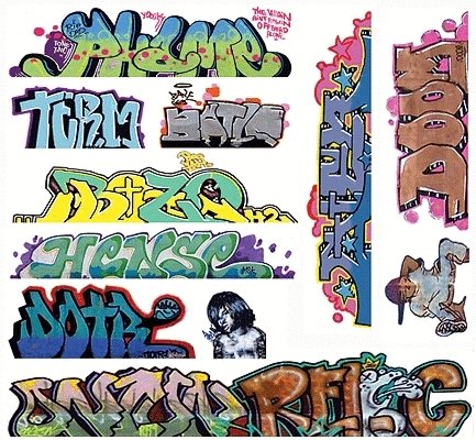 Mega Set Modern `Tagger` Graffiti Decals -- 10 pkg(11), N, Blair Line 1259