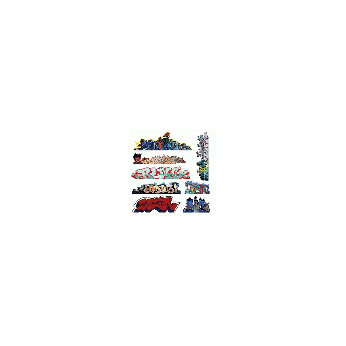 Mega Set Modern `Tagger` Graffiti Decals -- 3 pkg(8), N, Blair Line 1246
