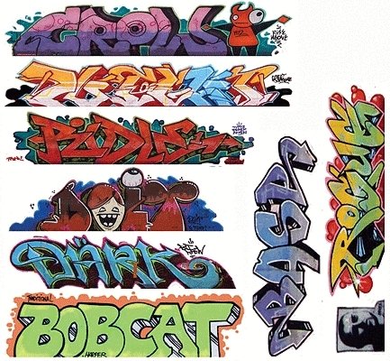 Mega Set Modern `Tagger` Graffiti Decals -- 9 pkg(9), N, Blair Line 1258