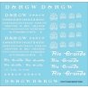 Railroad Decal Set -- Denver & Rio Grande Western Roadname Set (white), HO, Tichy Train Group 10406