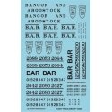 Railroad Decal Set -- Bangor & Aroostook Roadname Set (black), HO, Tichy Train Group 10426