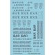 Railroad Decal Set -- Bangor & Aroostook Roadname Set (blue), HO, Tichy Train Group 10427