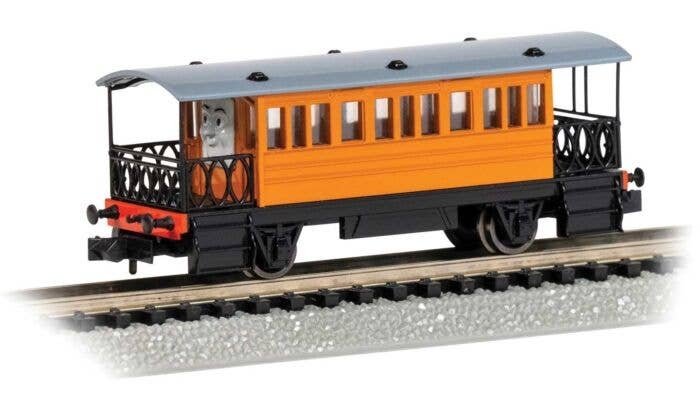 Henrietta the Open Vestibule Coach - Thomas & Friends(TM) -- Orange, Gray, N, Bachmann Industries 76091