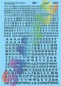Alphabet Decal Set -- Railroad Roman Letters & Numbers 10, 14, 18, 20′ (black), HO, Microscale Industries Inc 90322