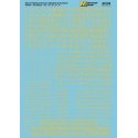 Alphabets & Numbers - Stencil Railroad Roman -- Dulux Gold, HO, Microscale Industries Inc 90128