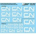 Canadian National - CN -- Mini-Cal Web Address Logo (Various Sizes) 2007+, HO, Microscale Industries Inc 5007