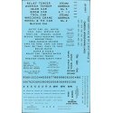 Railroad Decal Set -- Railroad Gothic Wreck Train Lettering (black), HO, Tichy Train Group 10159