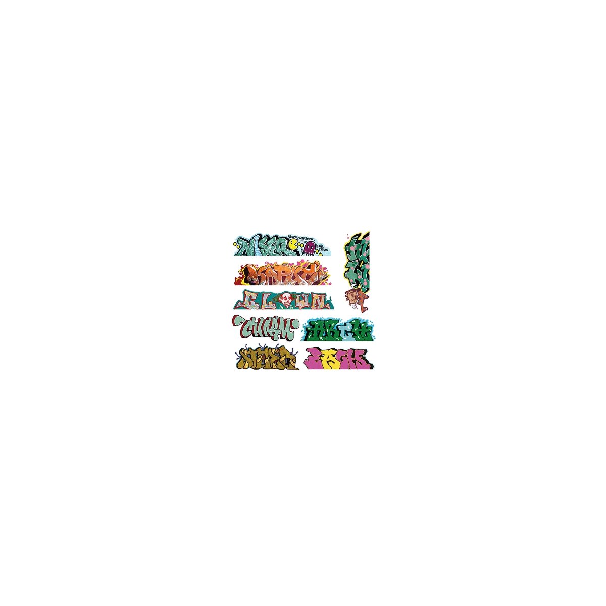 Mega Set Modern `Tagger` Graffiti Decals -- 5 pkg(8), N, Blair Line 1248