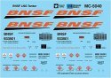 Railroad Decal Set -- BNSF Railway Liquefied Natural Gas Tank Car, HO, Microscale Industries Inc MC5040