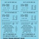 Railroad Decal Set -- 36` and 40` Wood Boxcar Data (black), HO, Tichy Train Group 10351