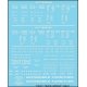 Railroad Decal Set -- 40`, 50` Boxcar Data, Gothic Lettering (white), HO, Tichy Train Group 10447