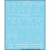 Railroad Decal Set -- 40`, 50` Boxcar Data, Gothic Lettering (white), HO, Tichy Train Group 10447