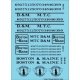 Railroad Decal Set -- Boston & Maine - MTC Roadname Set (black), N, Tichy Train Group 10416N