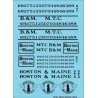 Railroad Decal Set -- Boston & Maine - MTC Roadname Set (black), N, Tichy Train Group 10416N