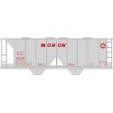 Railroad Decal Set -- Monon 2-Bay Covered Hopper (gray Car), HO, Tichy Train Group 10263