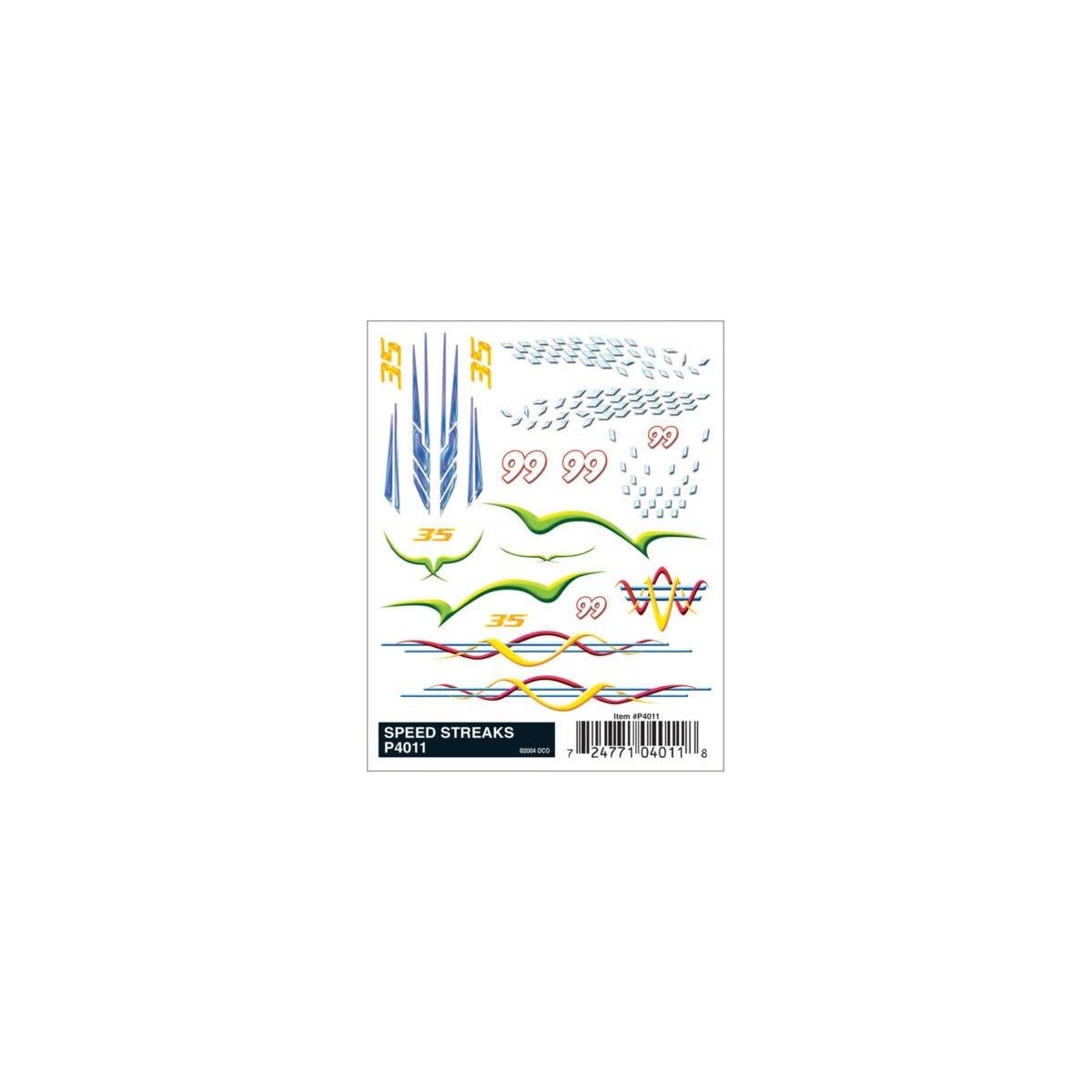 PineCar(R) Dry Transfer Decals -- Speed Streaks, All Scales, Woodland Scenics 4011