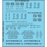 Railroad Decal Set -- 36`, 40` Boxcar Data, Gothic Lettering (black), N, Tichy Train Group 10446N
