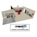 Vintage Gas Station - Spaces -- Interior Lighting and Detail Insert, HO, Walthers Cornerstone 4703