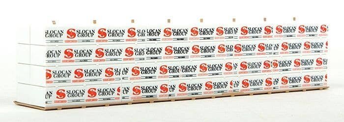 Wrapped Lumber Load for WalthersProto CC&F Bulkhead Flatcar -- Slocan Group, HO, Walthers SceneMaster 3124