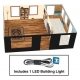 Brick Cape Cod House - Spaces -- Interior Lighting and Detail Insert, HO, Walthers Cornerstone 4704