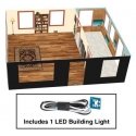 Brick Cape Cod House - Spaces -- Interior Lighting and Detail Insert, HO, Walthers Cornerstone 4704