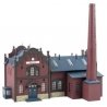 Factory with Chimney -- Kit - 11-5/8 x 8-1/4 x 10-13/16′ 29.5 x 21 x 27.5cm, HO, Faller Gmbh 191796