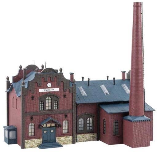Factory with Chimney -- Kit - 11-5/8 x 8-1/4 x 10-13/16′ 29.5 x 21 x 27.5cm, HO, Faller Gmbh 191796
