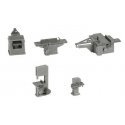 Woodshop Equipment -- Jointer, Table Saw, Planner, Disc Sander & Band Saw, HO, Walthers SceneMaster 4183