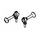 Air Horns -- Flat Type, Single-Chime pkg(2), HO, Details West 173