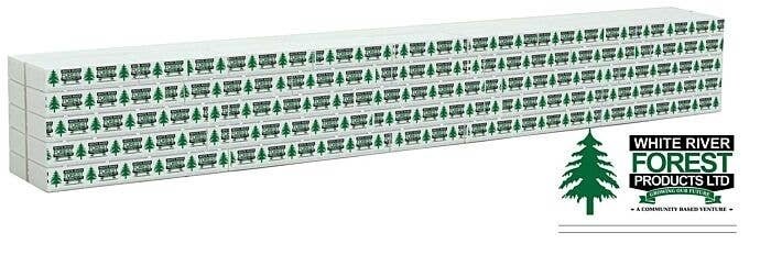 Wrapped Lumber Load for WalthersMainline 72′ Centerbeam Flatcar -- White River Forest Produc, HO, Walthers SceneMaster 3168