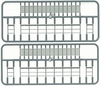 Open-Great Platforms with Handrails pkg(2) -- Each: 3/8 x 3-7/8′ 1 x 9.8cm, HO, Tichy Train Group 8001