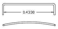 Grabs for EMD FT & F-Unit Diesels pkg(12) .012′ Wire -- Roof Window Grabs, HO, Cal Scale 505