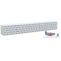 Wrapped Lumber Load for WalthersMainline 72′ Centerbeam Flatcar -- Bennett Lumber (blue, red, HO, Walthers SceneMaster 3162