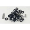 Rear Wheelsets for Trucks -- Low Profile (chrome) pkg(8), HO, Herpa Models 5533