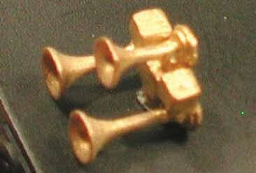 Nathan P3 P3U 3-Chime Air Horn -- Lost Wax Brass Casting, HO, Cal Scale 640