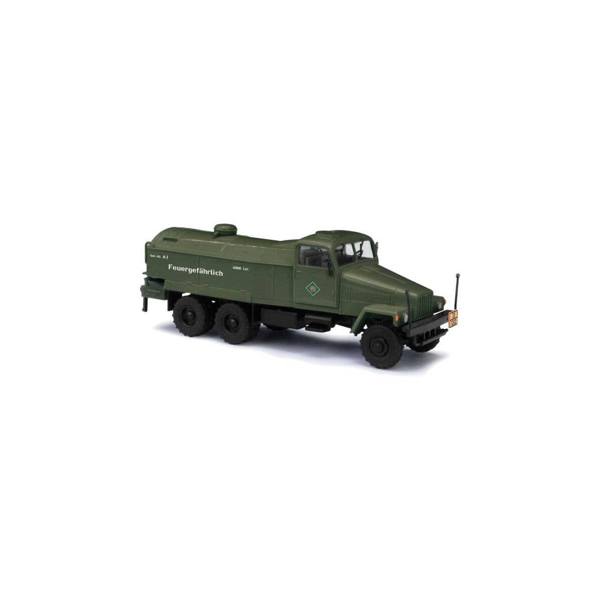 1959 IFA G 5 Tank Truck - Assembled -- Bereitschaftspolizei (green, German Lettering), HO, Busch Gmbh & Co Kg 51559