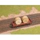 Wood Cable Reel/Drum Load - Laser-Cut Wood Kit -- pkg(2), HO, Busch Gmbh & Co Kg 1688
