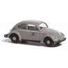 1955 Volkswagen Beetle with Oval Rear Window - Assembled -- German Post (gray, black, German Lettering), HO, Busch Gmbh & Co Kg 