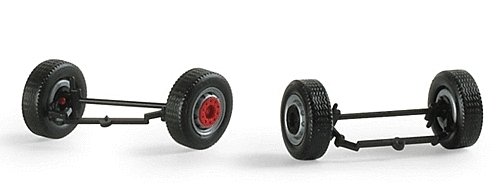 Herpa Accessories - Steering Kits for Trucks -- With Wheels & Tires pkg(4), HO, Herpa Models 52559