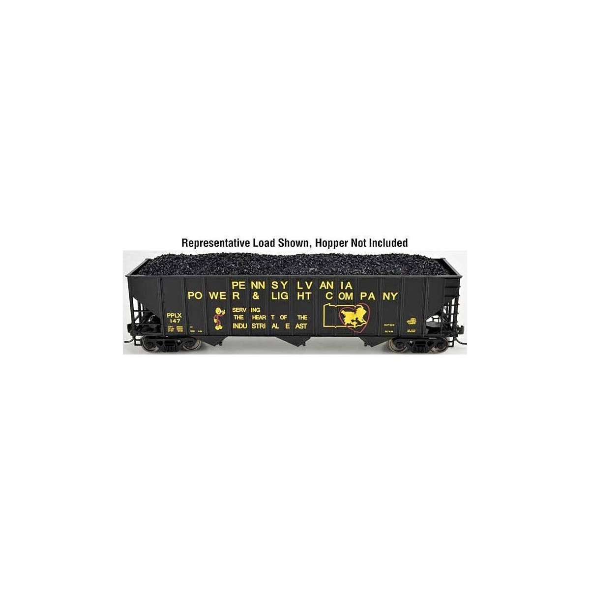 Coal Load 2-Pack -- Fits 100-Ton Hoppers, HO, Bowser Manufacturing Co. 31500