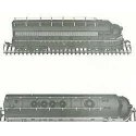 PRR Induction Phone Antenna Supports for Diesels (Brass Castings, less wire) -- EMD FP7, HO, Cal Scale 438