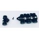 Lowboy Tri-Axle Booster w/Integrated Rear Axle -- 2 Sets, HO, Herpa Models 5525