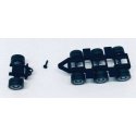 Lowboy Tri-Axle Booster w/Integrated Rear Axle -- 2 Sets, HO, Herpa Models 5525