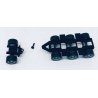 Lowboy Tri-Axle Booster w/Integrated Rear Axle -- 2 Sets, HO, Herpa Models 5525